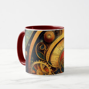 Steampunk-Uhrwerk-Abstraktes Design Tasse