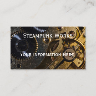 Steampunk-Uhrwerk Visitenkarte