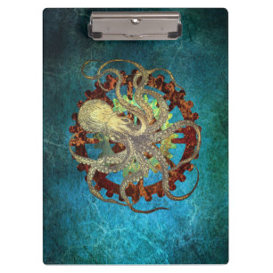 Steampunk- und Uhrwerk   Klemmbrett