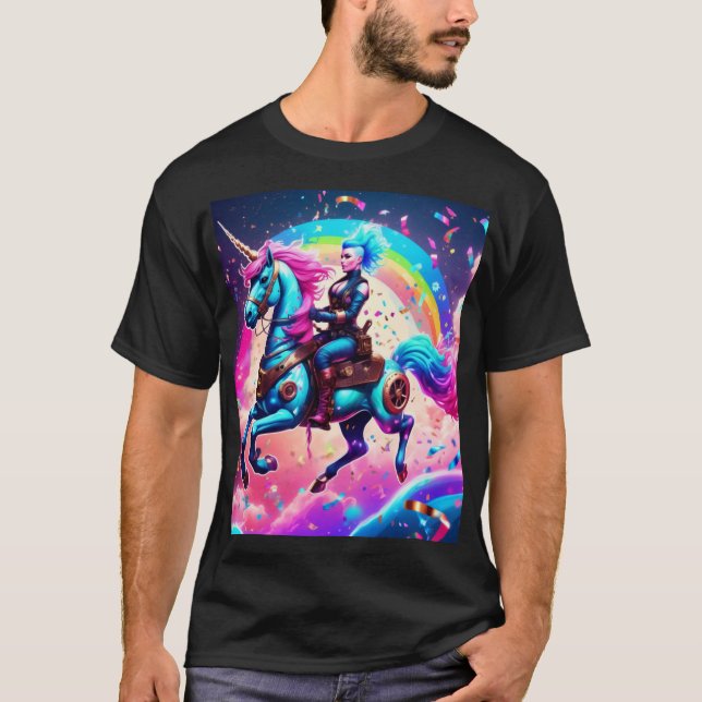 Steampunk unicorn T-Shirt (Vorderseite)