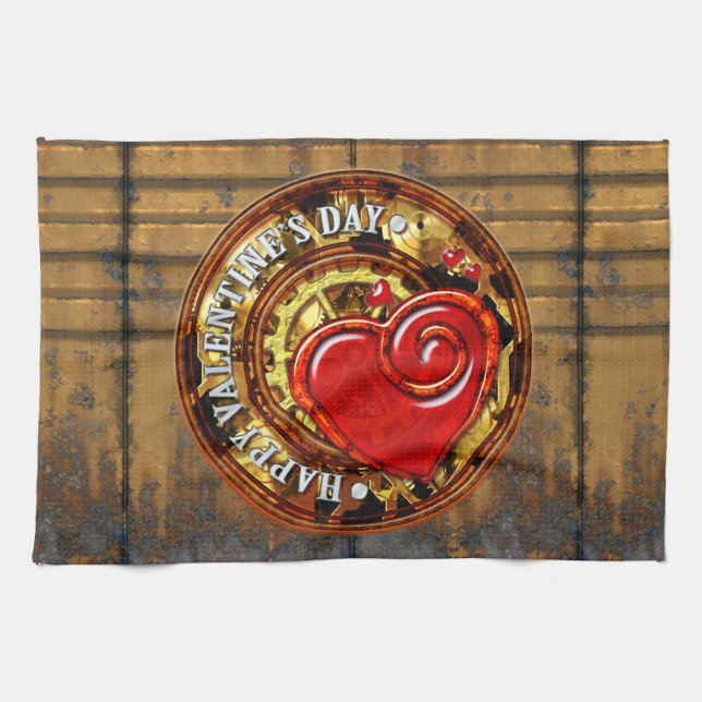 Steampunk Valentine 1A Küchentücher (Horizontal)