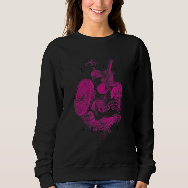 Steampunk Vaporwave Aesthetic Encyclopedia Mechani Sweatshirt (Vorderseite)