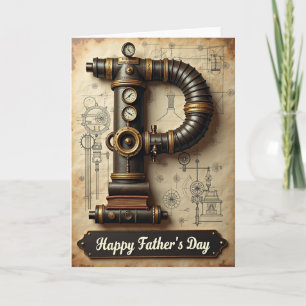 Steampunk Vatertagskarte Karte