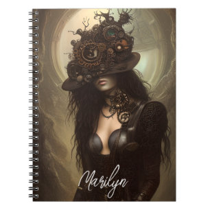 Steampunk verborgen Ihre Augen Original Artwork Notizblock