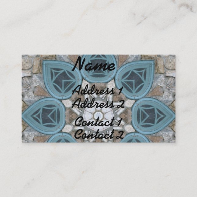 Steampunk Verdigris-Fenster-Mandala Visitenkarte (Vorderseite)