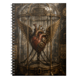 Steampunk Verkettetes Herz Notizblock