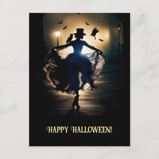 Steampunk Victoria Happy Halloween Owl Lady Feiertagspostkarte