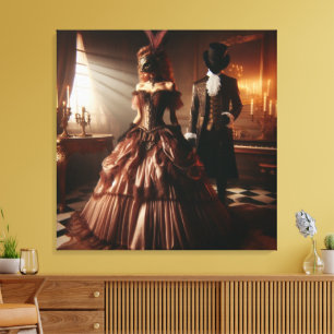 Steampunk-Victorian-Fantasy-Art-Masquerade  Leinwanddruck