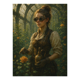 Steampunk Victorian Gardener Art Fotodruck