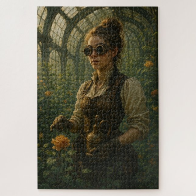Steampunk-Victorian-Gärtner-Kunst Puzzle (Vertikal)