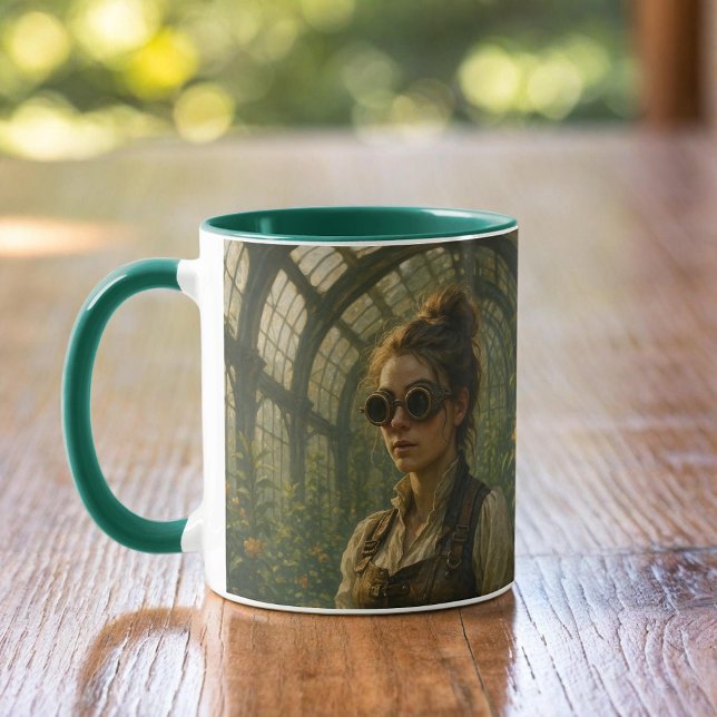 Steampunk Victorian Whimsical Gardener Art Tasse (Von Creator hochgeladen)