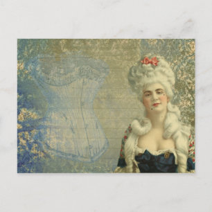 Steampunk-Victorianische-Dame-antikes-Korsett-Post Postkarte