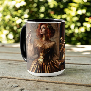 Steampunk-Victorianischer Gold-Astronom Tasse