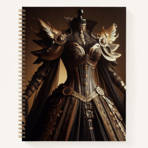 Steampunk Viktorianisch Black and Gold Empress Gow Notizbuch