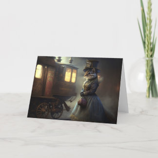 Steampunk Viktorianisch Chipmunk Dankeskarte