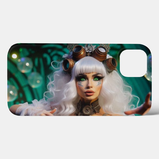Steampunk Viktorianisch Futuristic Green Dancer Case-Mate iPhone Hülle (Rückseite (Horizontal))