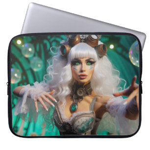 Steampunk Viktorianisch Futuristic Green Dancer Laptopschutzhülle