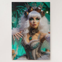 Steampunk Viktorianisch Futuristic Green Dancer Puzzle