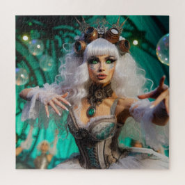 Steampunk Viktorianisch Futuristic Green Dancer Puzzle
