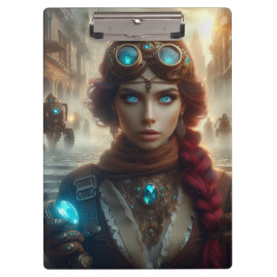 Steampunk Viktorianisch Industrial Lady Adventures Klemmbrett