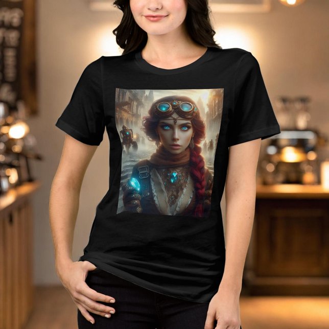 Steampunk Viktorianisch Industrial Lady Adventures Tri-Blend Shirt (Von Creator hochgeladen)