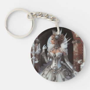 Steampunk Viktorianisch Industrial Winter Ice Quee Schlüsselanhänger