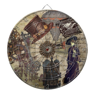 Steampunk viktorianisch industriell dystopisch vin dartscheibe