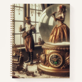 Steampunk Viktorianisch Music Snow Globe Performer Notizbuch
