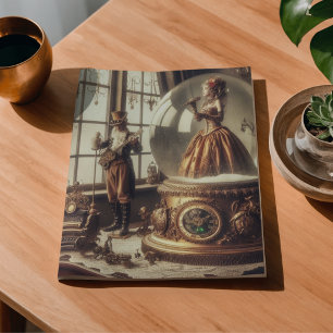 Steampunk Viktorianisch Music Snow Globe Performer Seidenpapier