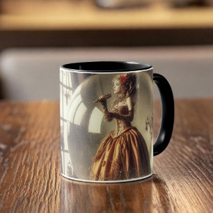 Steampunk Viktorianisch Music Snow Globe Performer Tasse