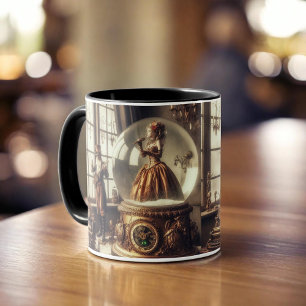 Steampunk Viktorianisch Music Snow Globe Performer Tasse