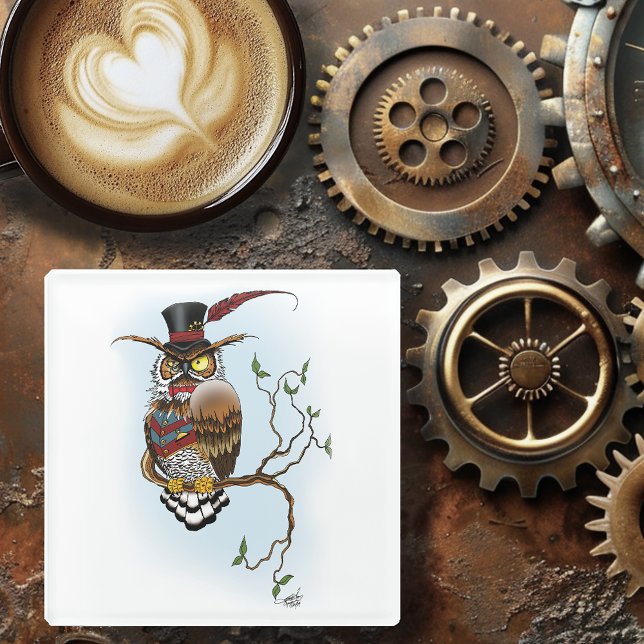 Steampunk Viktorianisch Owl Glasuntersetzer (Von Creator hochgeladen)