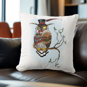 Steampunk Viktorianisch Owl Kissen