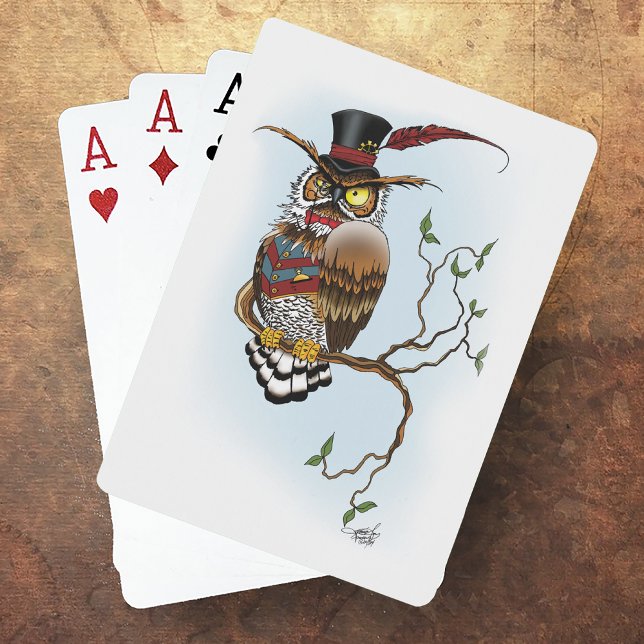 Steampunk Viktorianisch Owl Spielkarten (Von Creator hochgeladen)