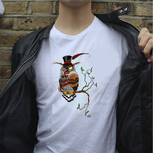 Steampunk Viktorianisch Owl T-Shirt