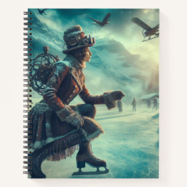 Steampunk viktorianischer Fantasy-Winterbote Notizbuch