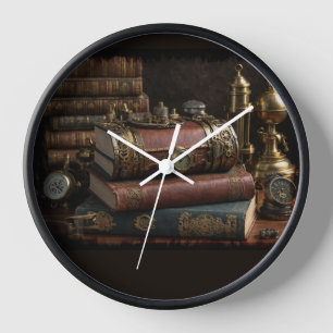 Steampunk Vintag Books Uhr