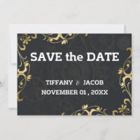 Steampunk Vintag Cogs Save the Date Einladung
