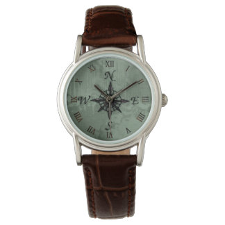 Steampunk Vintag Old Compass Rose Design Armbanduhr