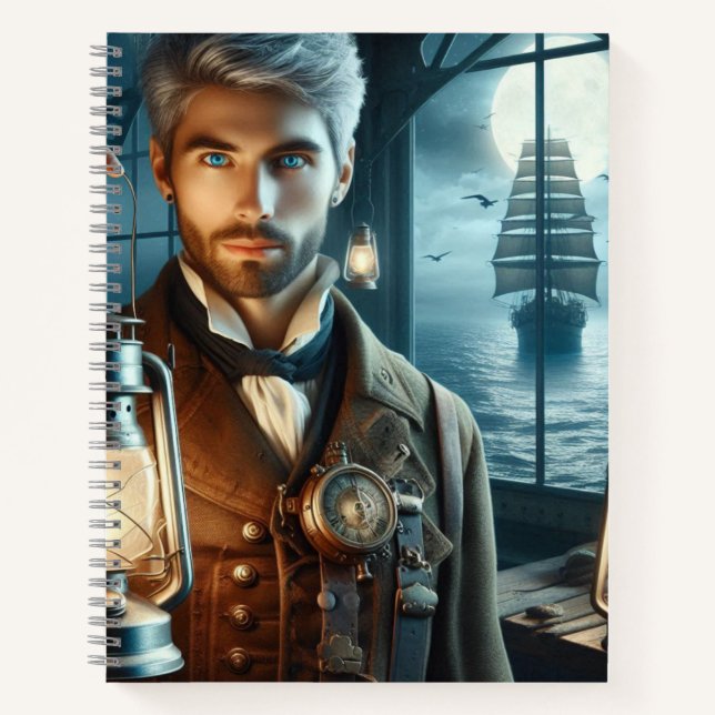 Steampunk Vintag Viktorianisch Lighthouse Keeper Notizbuch (Vorderseite)