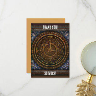Steampunk Vintage Alte Kupferuhrwerk Dankeskarte