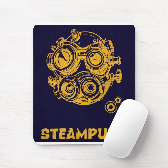 Steampunk Vintage Art V2– Vertical Mousepad (Mit Mouse)