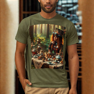 Steampunk-Vintage-Dame im viktorianischen Stil ver T-Shirt