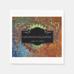 Steampunk Vintage Hochzeit Personalisiert  Serviette