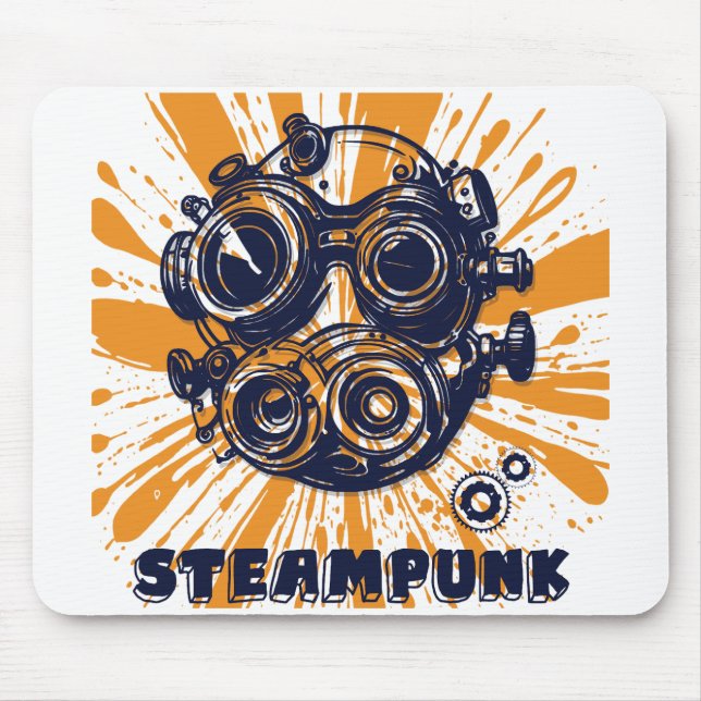 Steampunk Vintage Kunst – Elegantes Mauspad (Vorne)