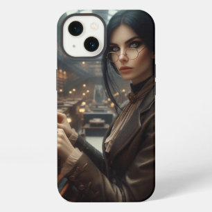 Steampunk-Vintage-Lady-Librarian im viktorianische iPhone 13 Hülle