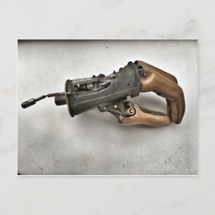 Steampunk-Vintage-Prothese-Hand Postkarte