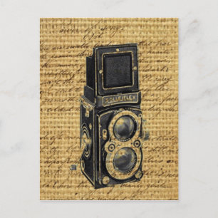 steampunk-Vintage Skripte begraben antike Kamera Postkarte