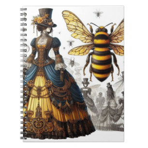 Steampunk Vintage Victorian Königin-Bienen-Kleid Notizblock