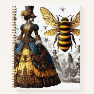Steampunk-Vintage-Victorian-Königin-Bienen-Kleid Notizbuch